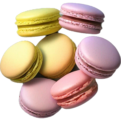 pastel macarons on vintage rococo golden plate emoji