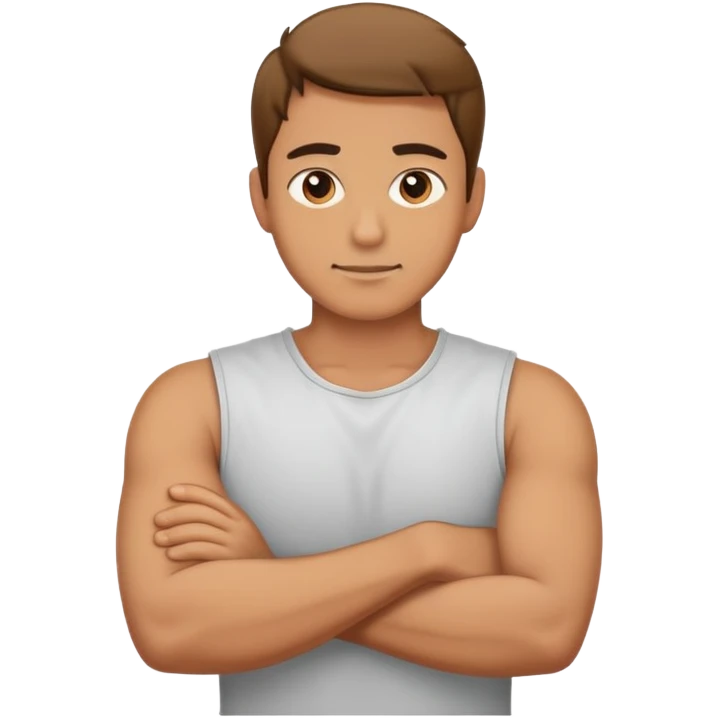 a man with arms crossed around his neck emoji