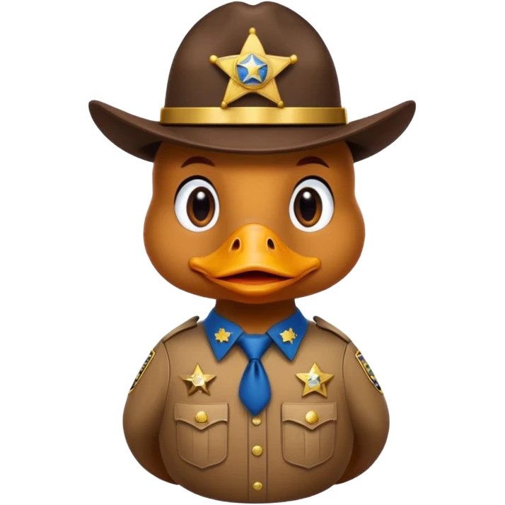 Duck as a sheriff emoji