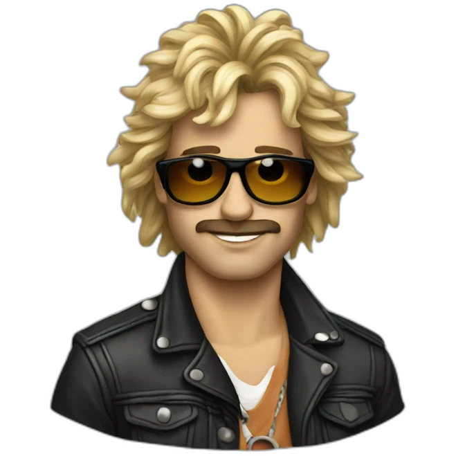 Eighties rock band emoji