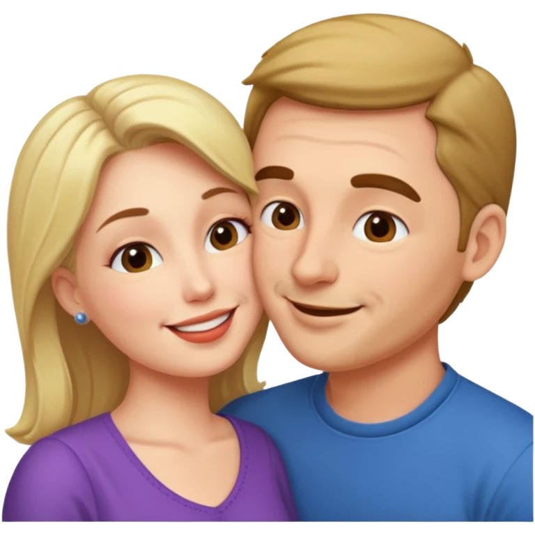 man kissing wife emoji