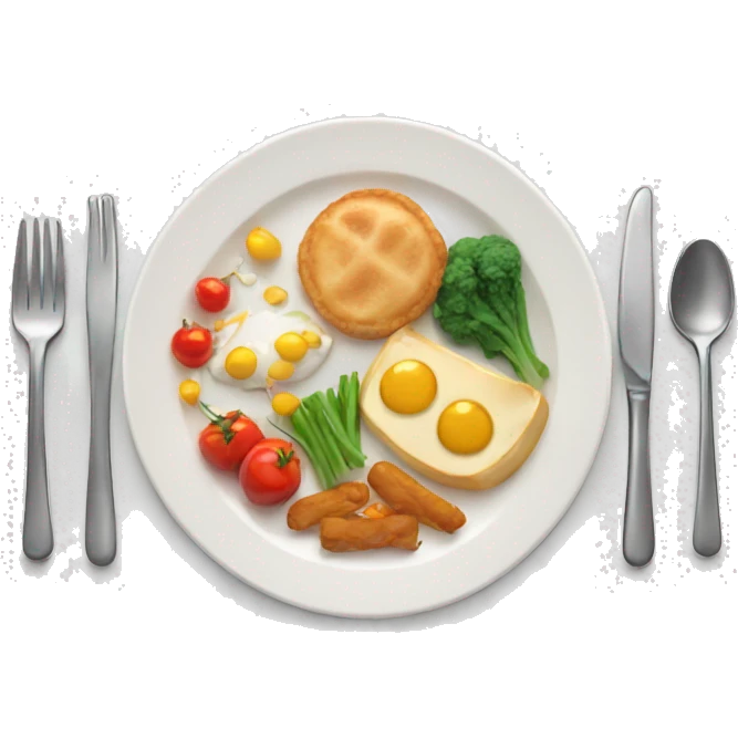 Plate with food  emoji