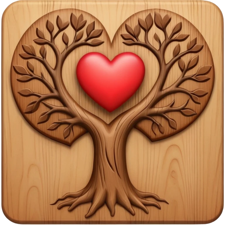 tree with a heart emoji
