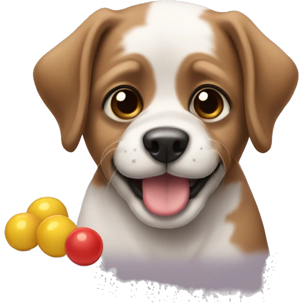 cachorro molhado, com bolhas!  emoji