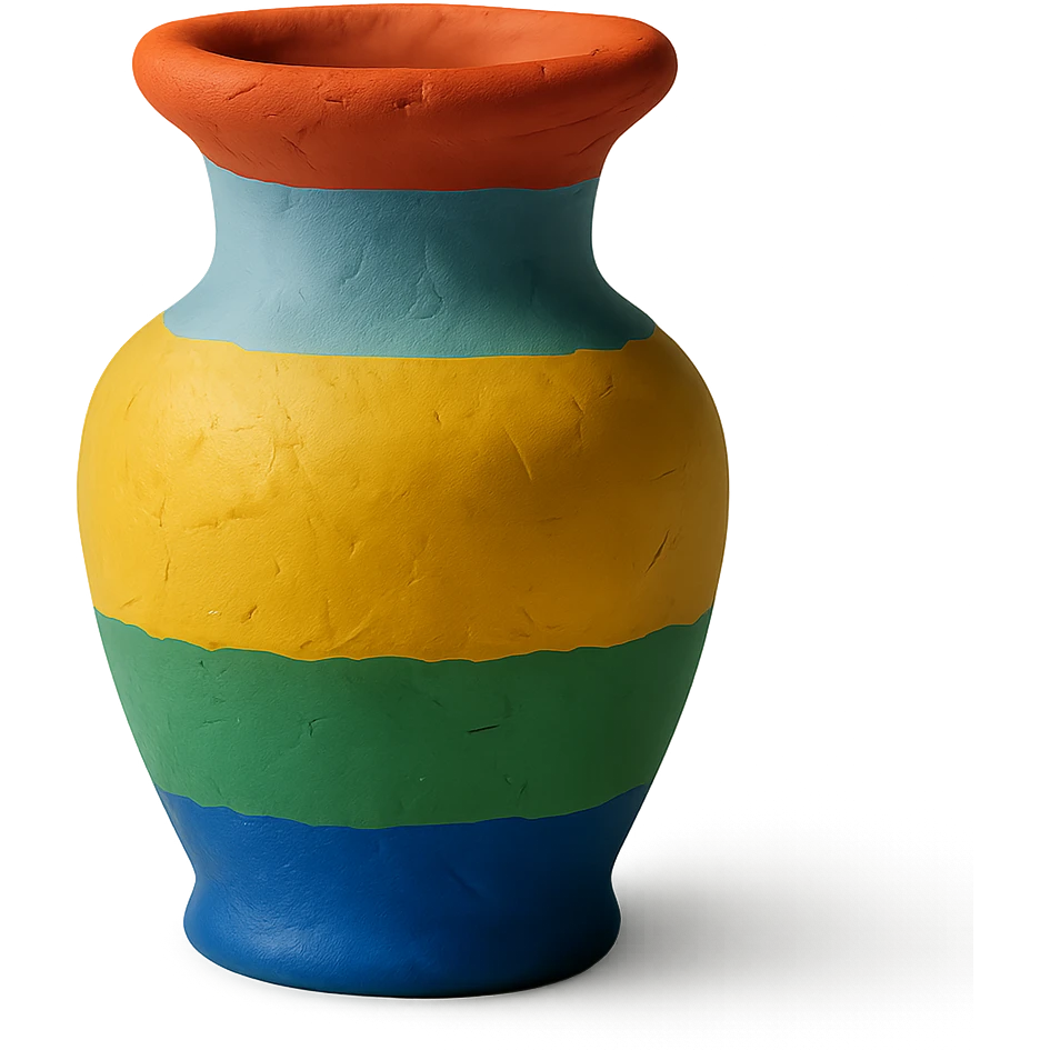 a vase claymation style emoji