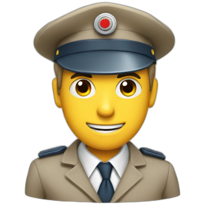 Inspector gadget wearing a poppy emoji