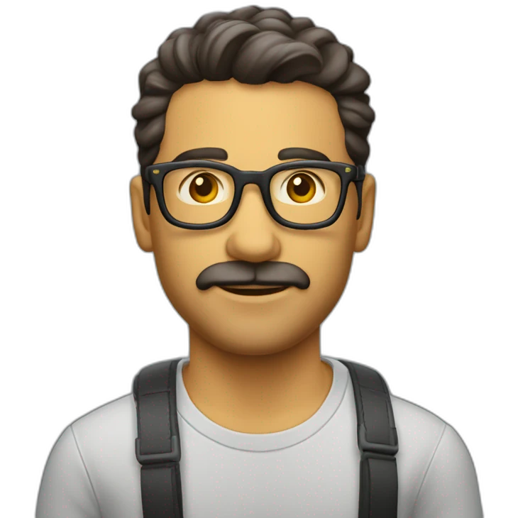 Hombre calvo gafas emoji