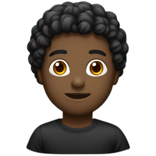 black t-shirt without draws emoji