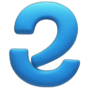 blue @ symbol emoji