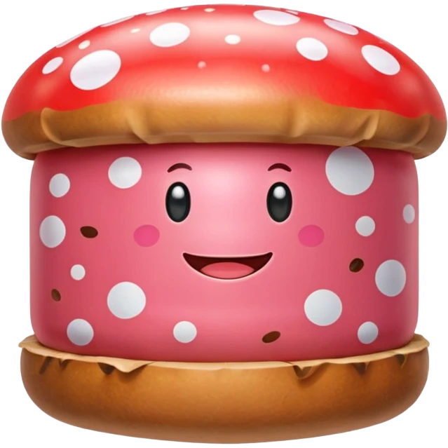   jeff koons style SPAM meat mushroom inflatable art emoji