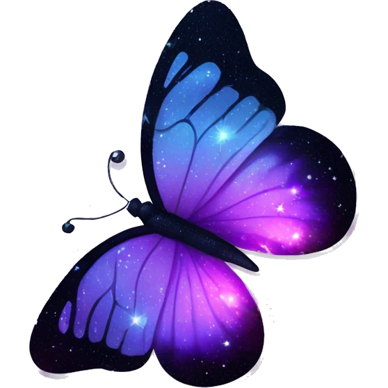 Purple-Shiny-Gem-Crystal-Glitter-Nebula-Gradient-Sparkle-Stars-Glossy-Butterfly emoji