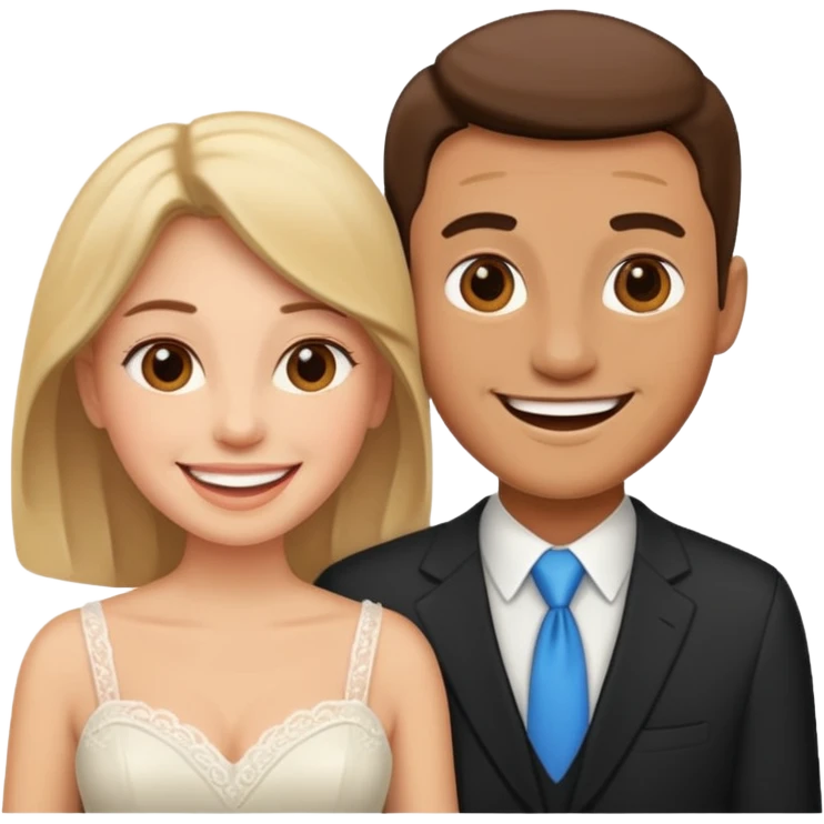 Married couple male and female emoji