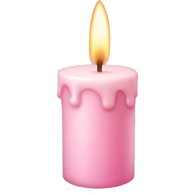 light pink candle emoji