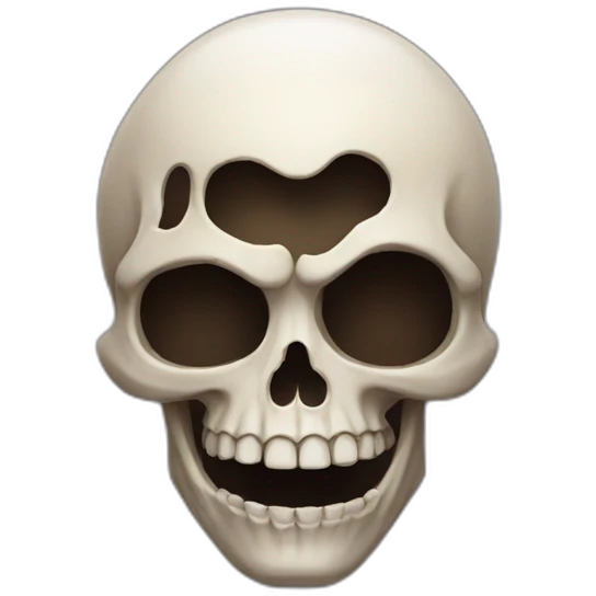 Funny weird skull emoji