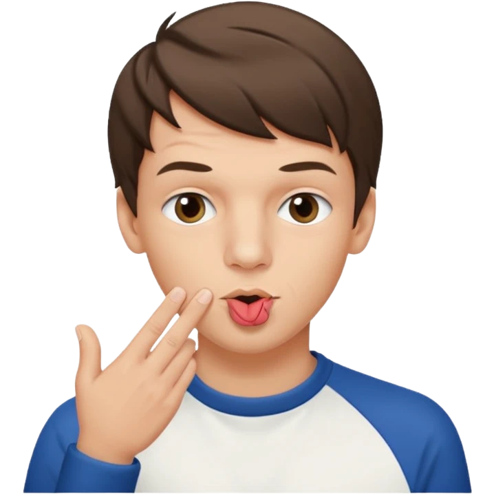 louis tomlinson blowing a kiss emoji