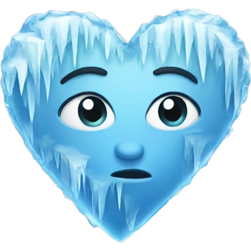 Ice heart emoji