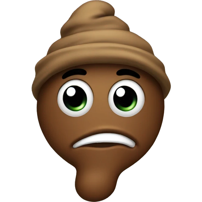 Poop wearing a hoodie with a cap  emoji