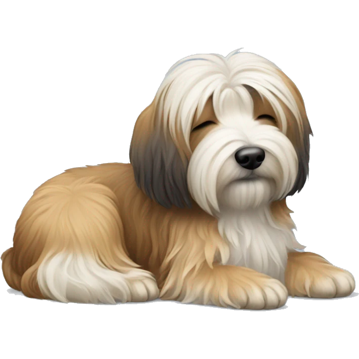 tibetan terrier sleeping emoji