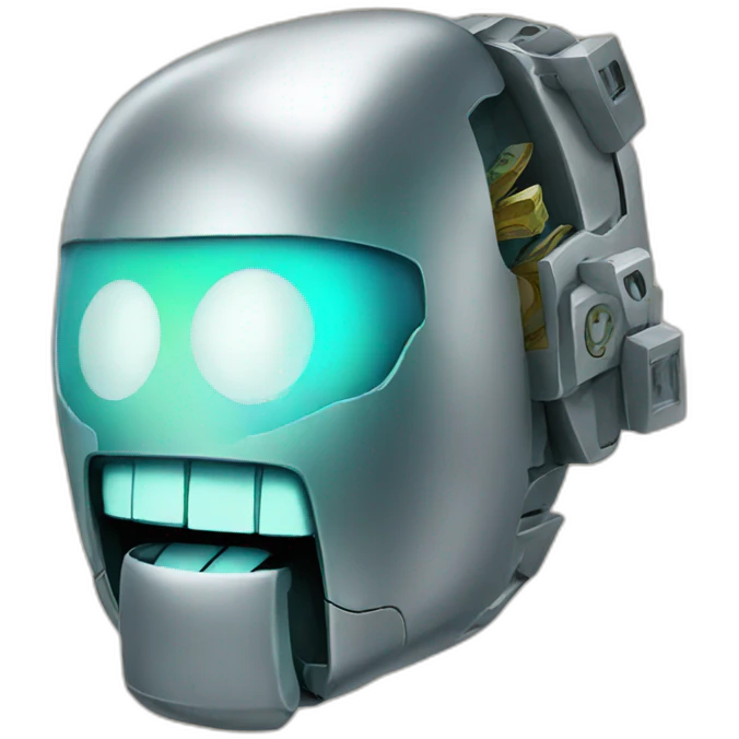 robot money tongue emoji