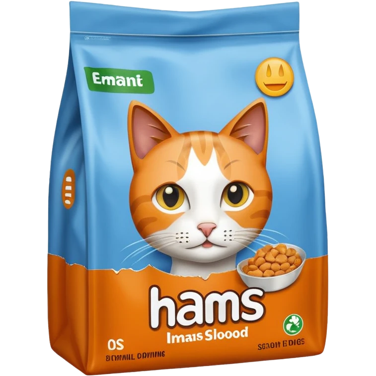 Iams, plastic bag, cat food emoji