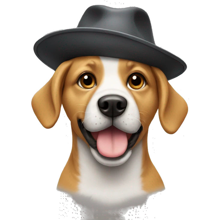 dog with hat emoji