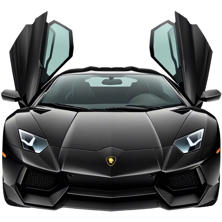 Black Lamborghini Aventador emoji