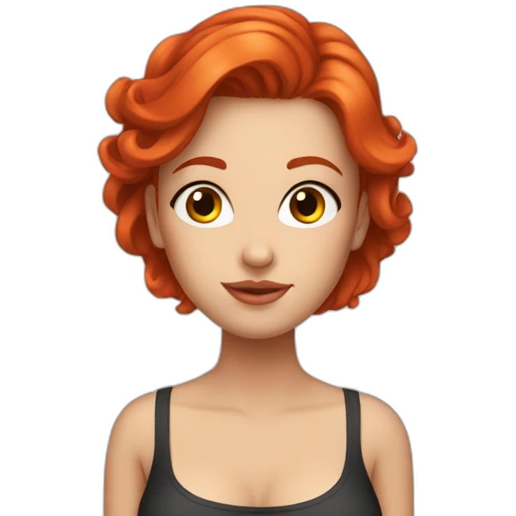 busty red head girl emoji