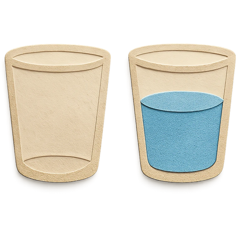 empty glass and with water emoji