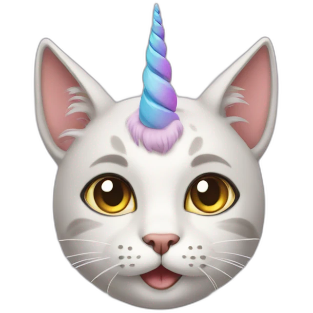 Cat with unicorn emoji