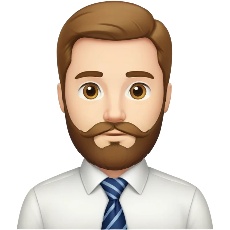 man tie beard conservative emoji