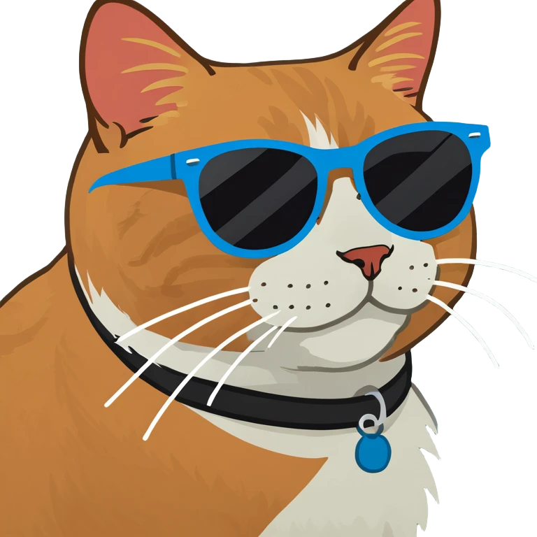 Cat with sunglasses emoji