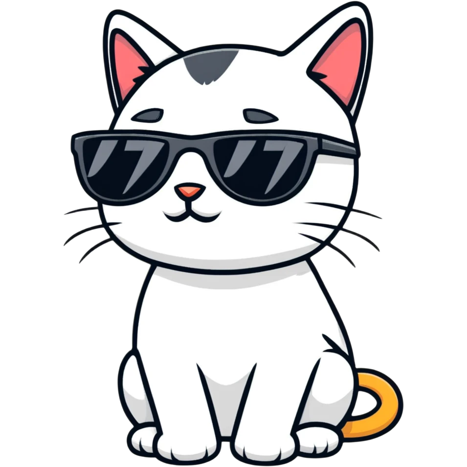 Cat with sunglasses emoji