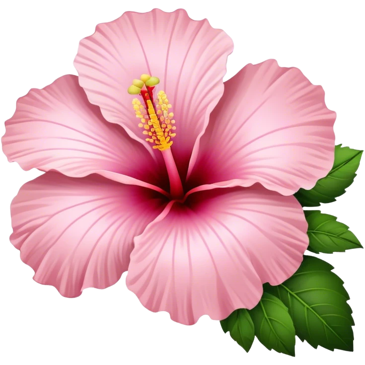pale pink hibiscus  emoji