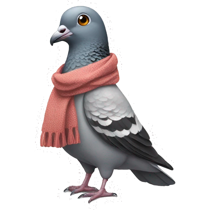 pigeon wearing a scarf emoji