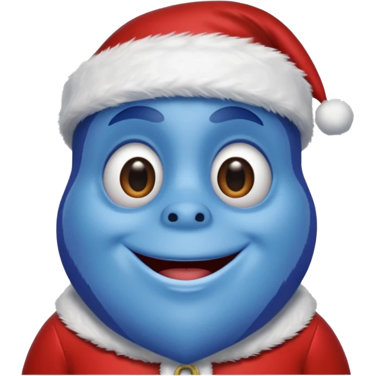 Dory wearing a Santa suit emoji
