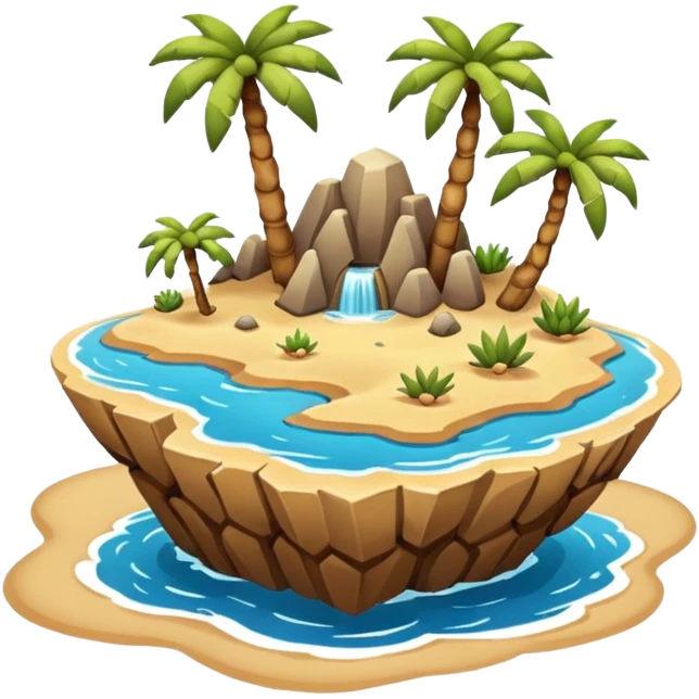 desert flying island emoji