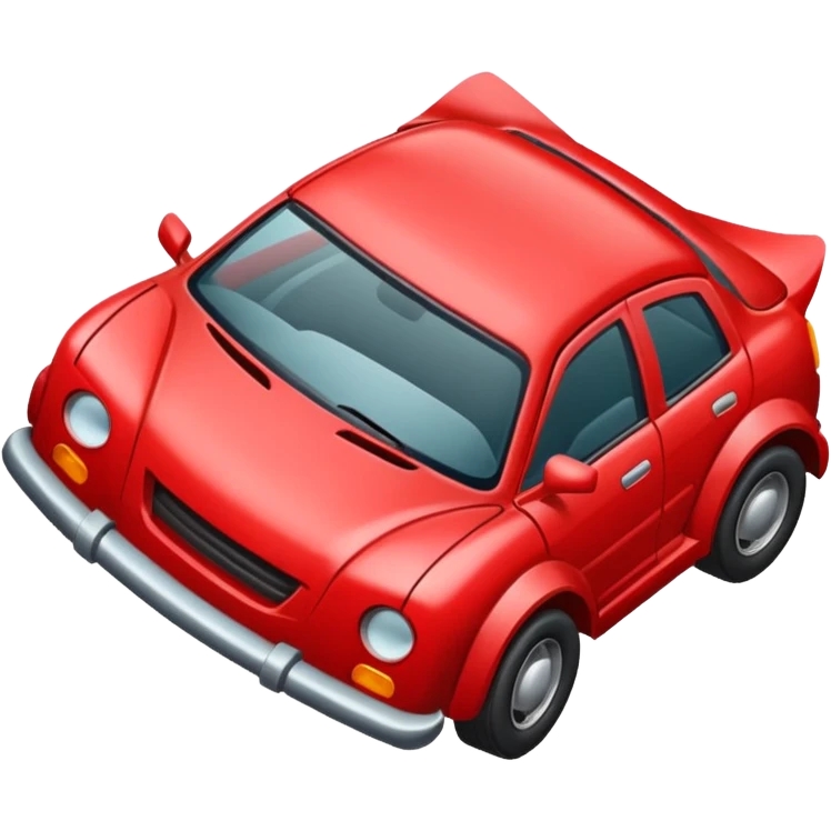 A car upside down  emoji