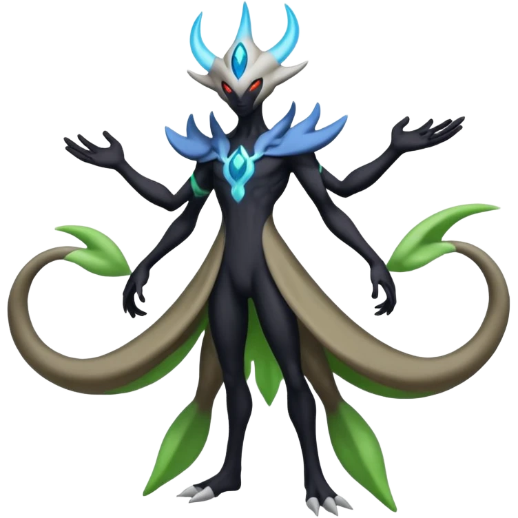 Darkrai-Cresselia-Zygarde-Electrike-Fakémon-fusion, full body emoji