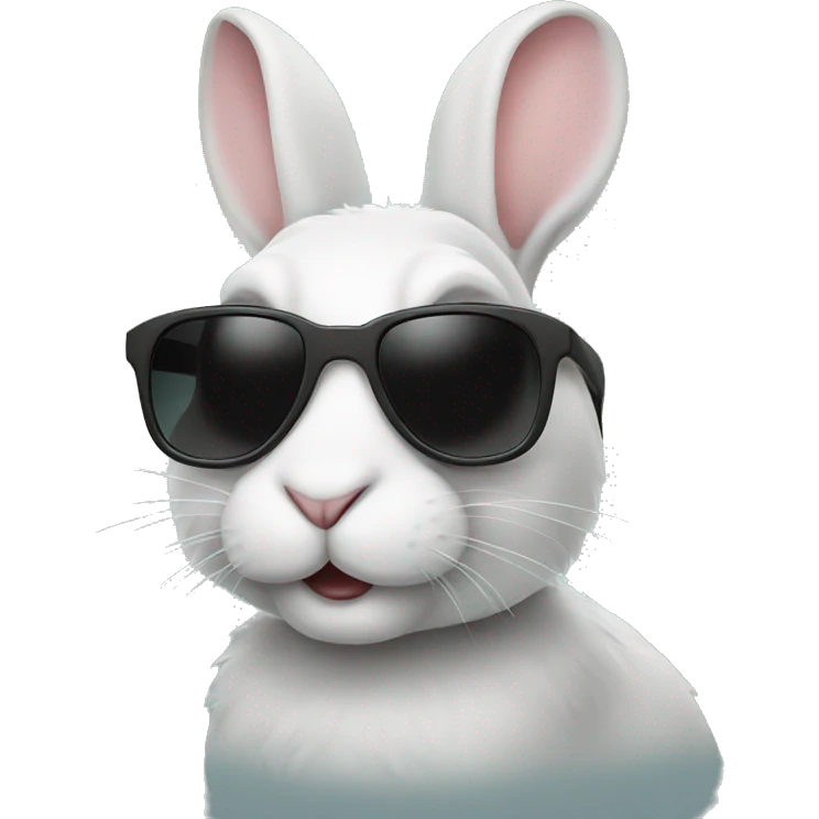 Rabbit with sunglasses emoji