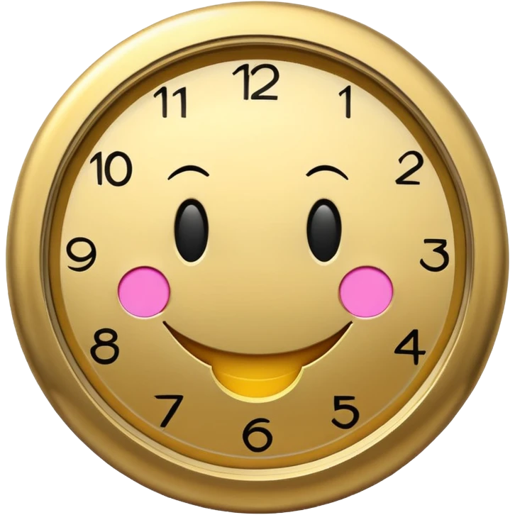 Finger tapping clock it with smily face  emoji