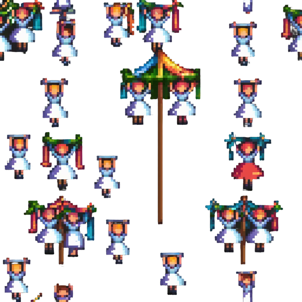 maypole with dancers emoji