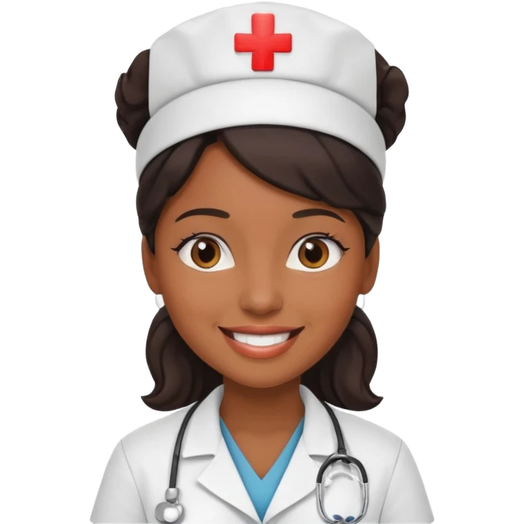 young black woman nurse emoji