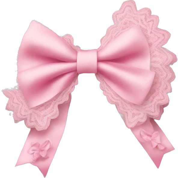 bow lace pink cute emoji