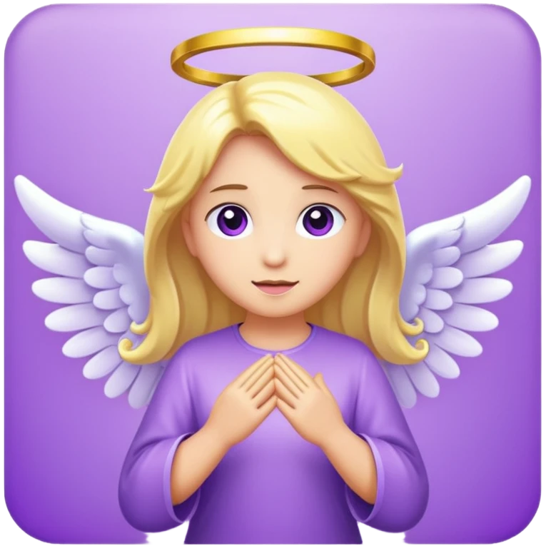 purple angel emoji with shiny eyes  emoji