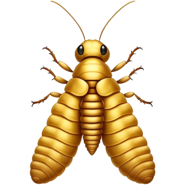 Silkworm in golden brown colour  emoji
