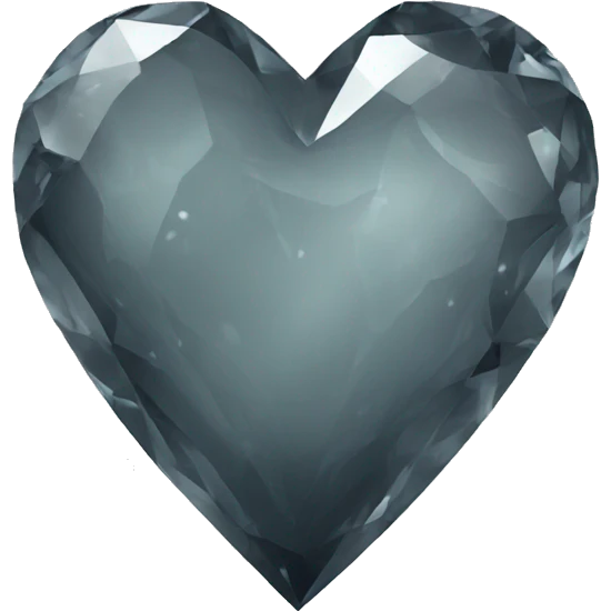 deep-grey crystal heart emoji