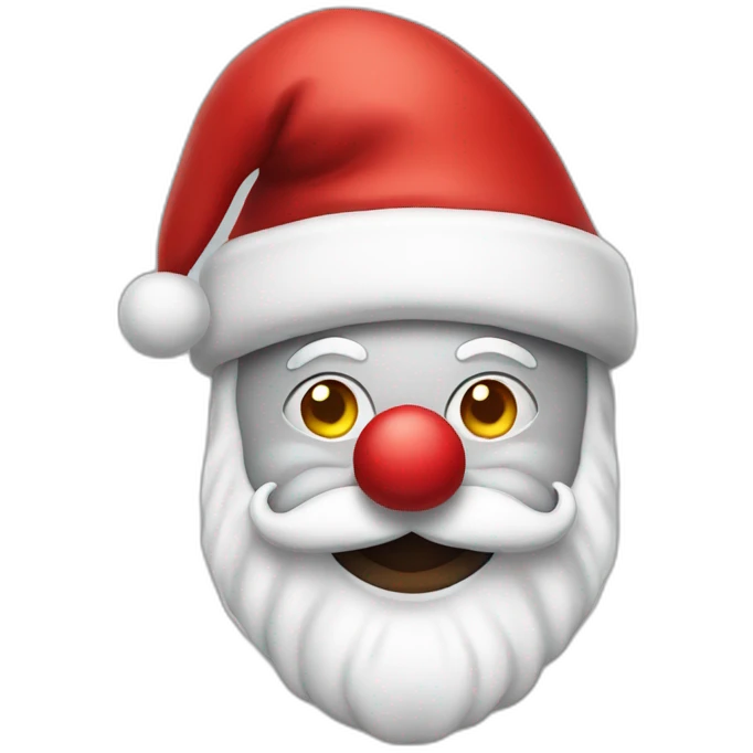 Clown dressed as santa Claus emoji