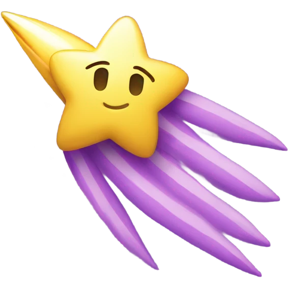 light purple shooting star, stars emoji