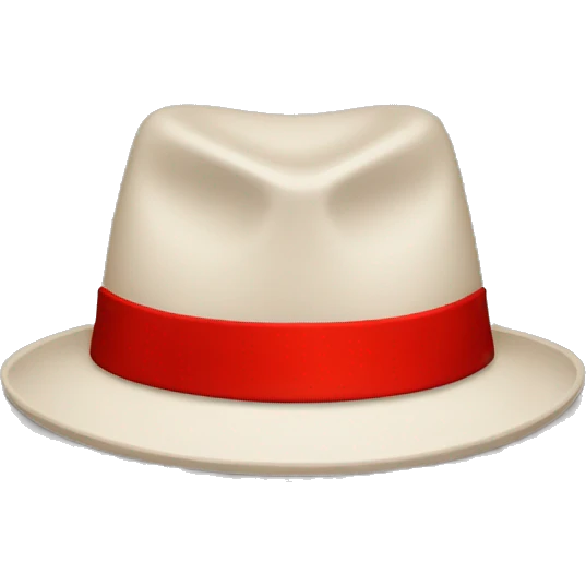 hat with red band   emoji