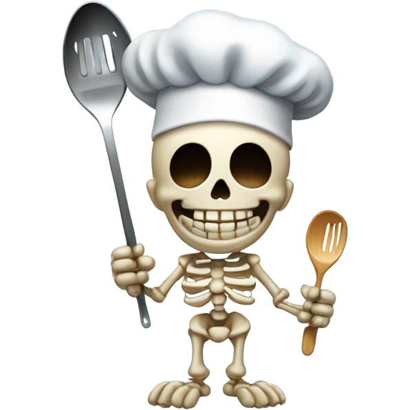 Skeleton chef emoji